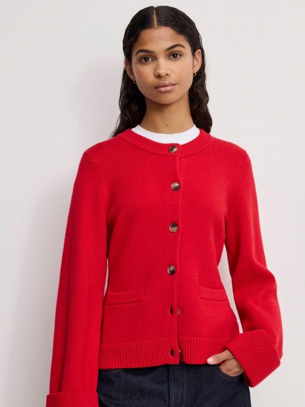 Good American knit cardigan
